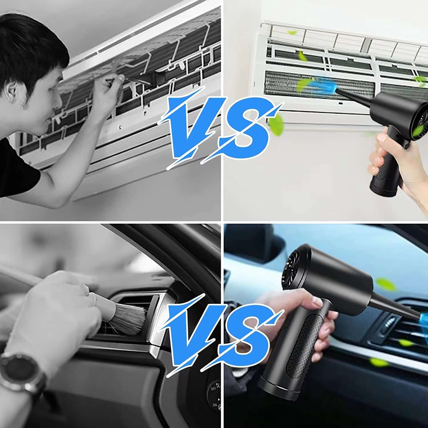 Protable Air Duster for Computer Cleaning 51000RPM Cordless Compressed Air Blower with LED Light for PC Computers Keyboard Clean
