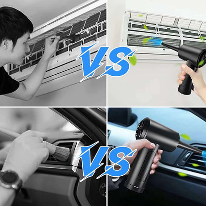 Protable Air Duster for Computer Cleaning 51000RPM Cordless Compressed Air Blower with LED Light for PC Computers Keyboard Clean